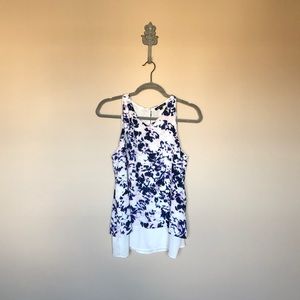 Floral sleeveless blouse